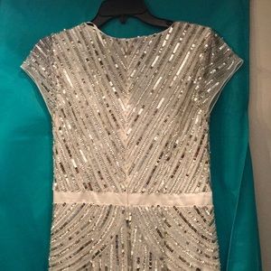 White Adrianna Papell dress